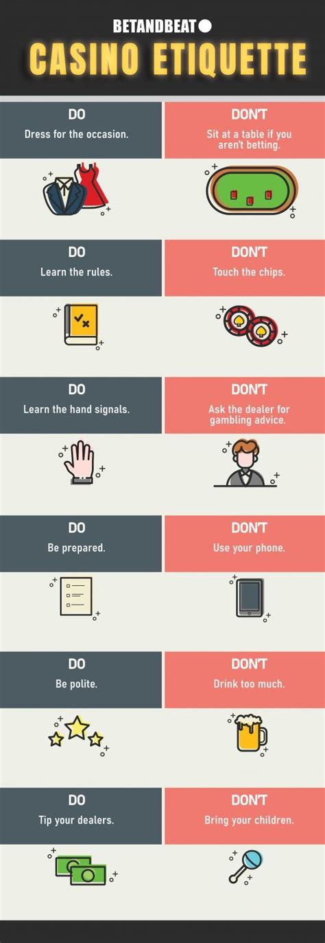casino table etiquette|Casino Etiquette – Do's, Don'ts, Tips & FAQ .